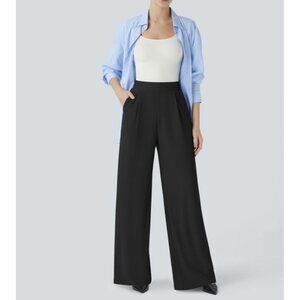 Halara Flex High Waisted Body Sculpt Waist-Slimming Wide Leg Work Pants Sz XS Pt